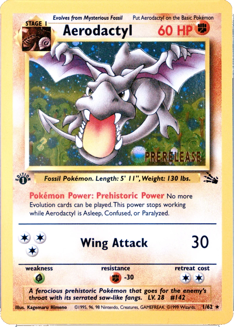 Aerodactyl Prerelease - Cosmos holo PSA reference placeholder