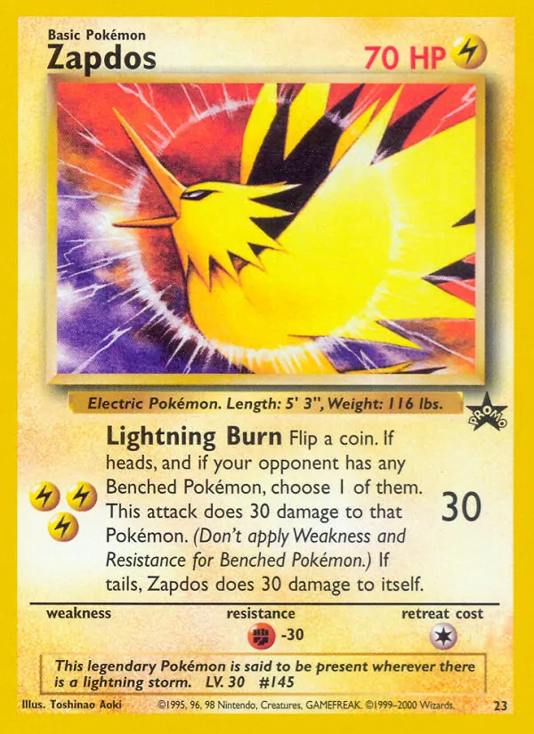 Zapdos #23, Standard print, TCGdex reference