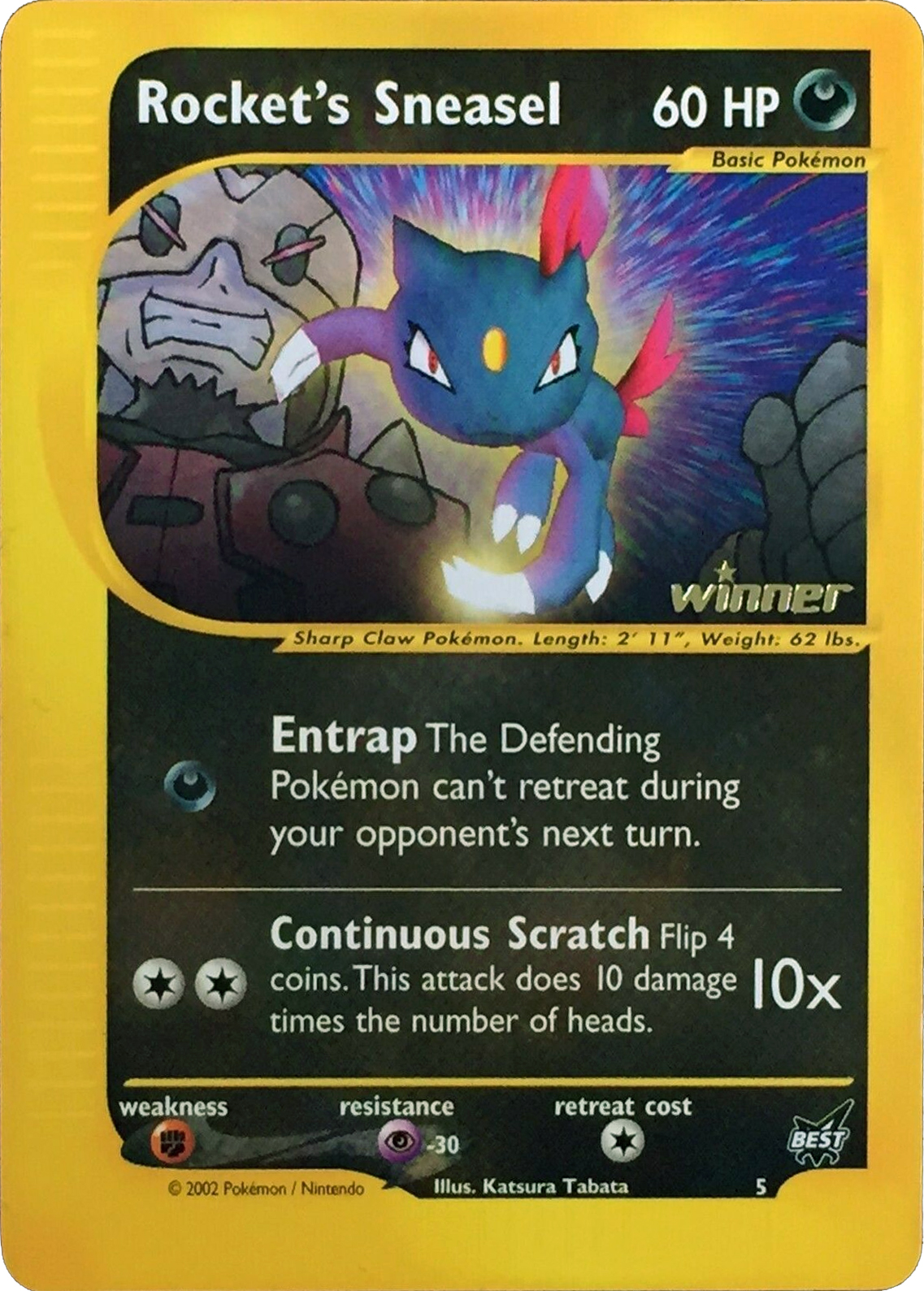 Rocket's Sneasel #5, Best of Game Winner (standard size) reference