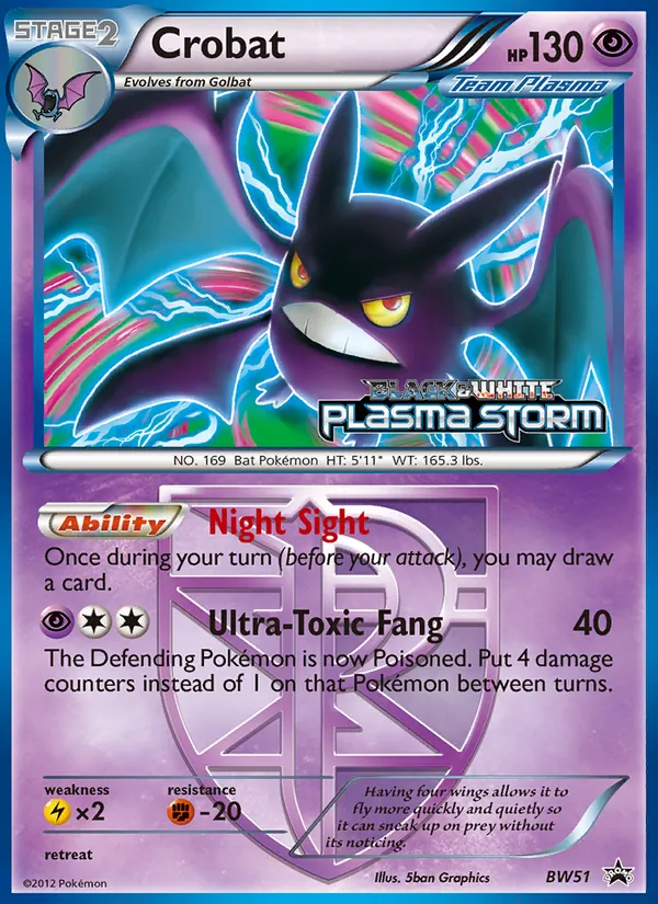 Crobat BW51, base reference; stamps unverified