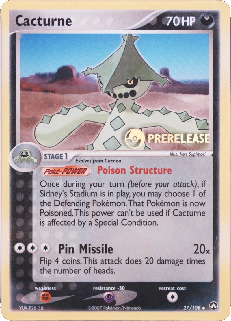Cacturne Prerelease PSA reference placeholder