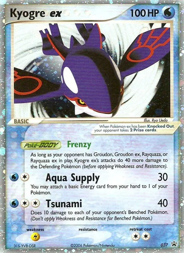 Kyogre ex #037, Nintendo Black Star Standard print, TCGdex reference