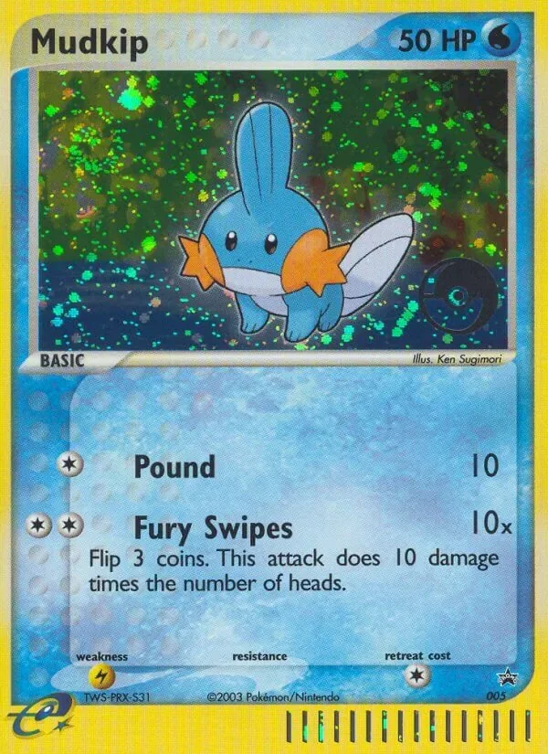 Mudkip #005, Nintendo Black Star POP logo, TCGdex reference