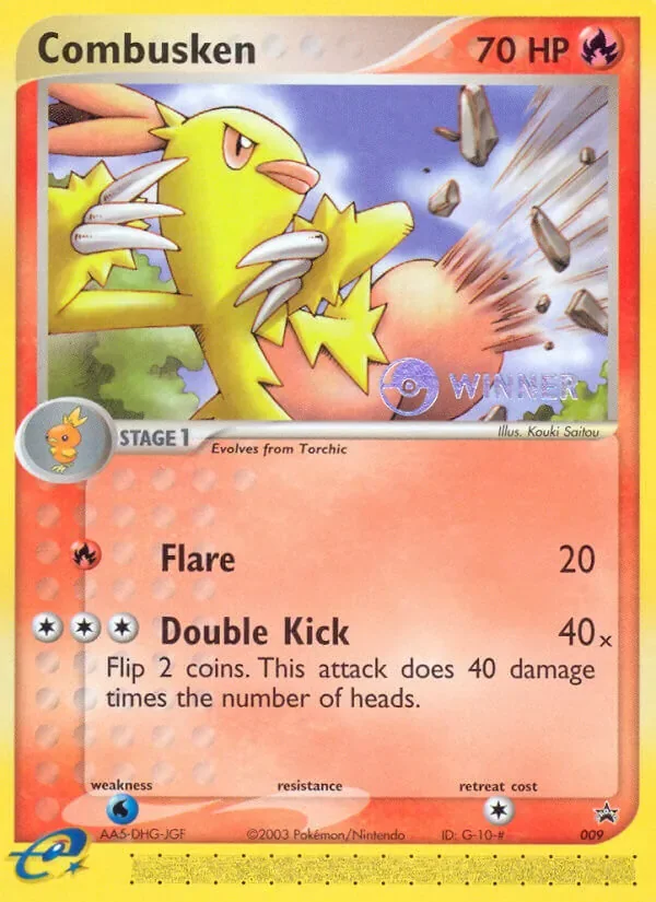 Combusken #009, Nintendo Black Star Winner, TCGdex reference