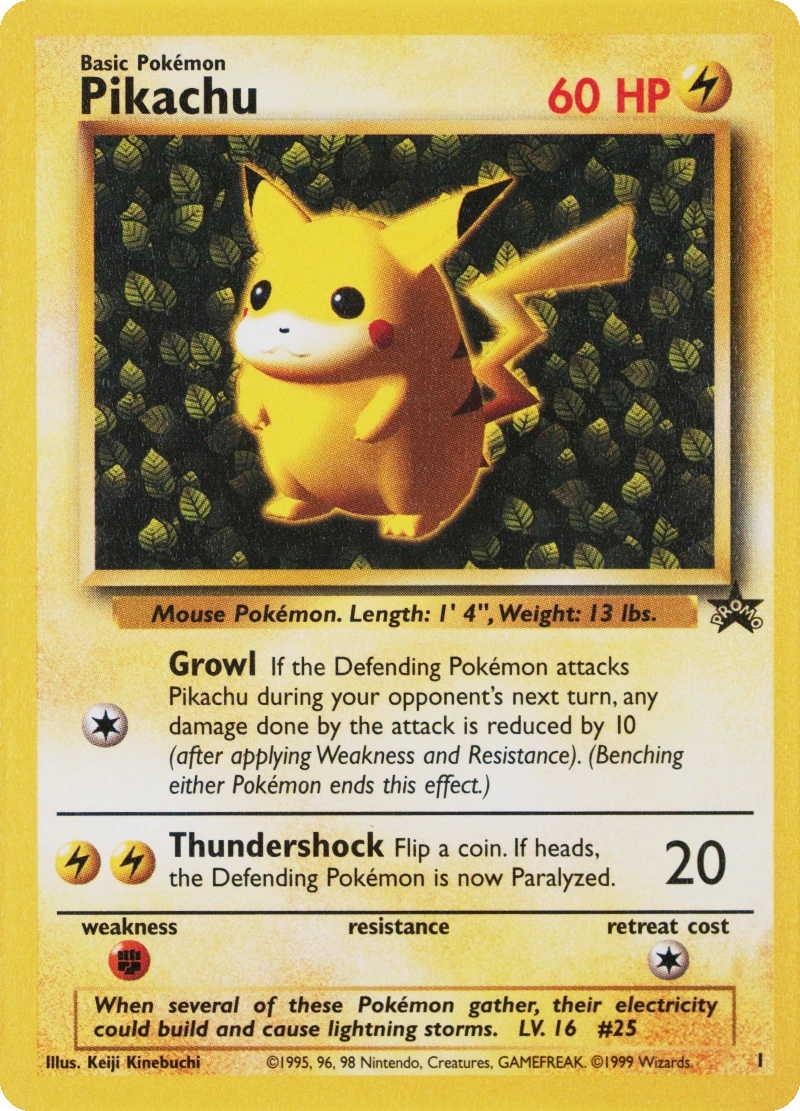 Pikachu 1 standard print PSA reference placeholder
