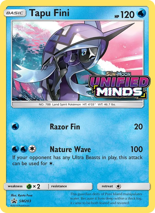 Tapu Fini SM203, prerelease base reference scan