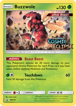 Buzzwole SM218, prerelease base reference scan