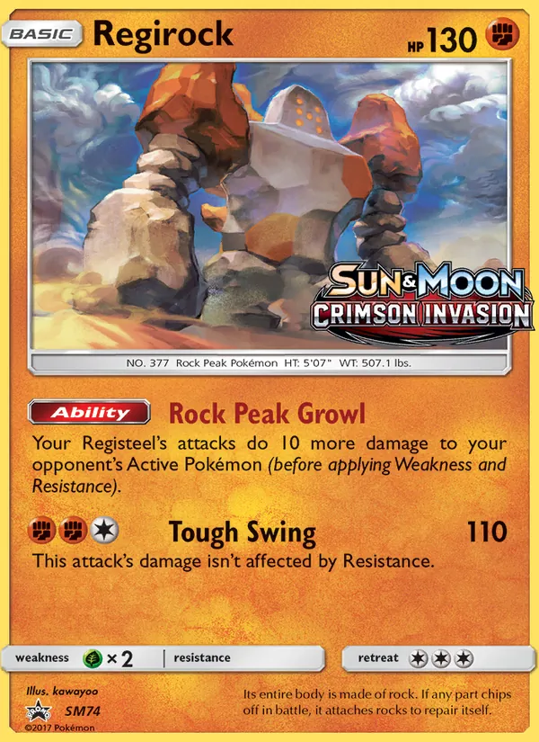 Regirock SM74, prerelease base reference scan