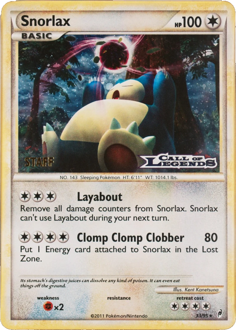 Snorlax Staff Prerelease PSA reference placeholder