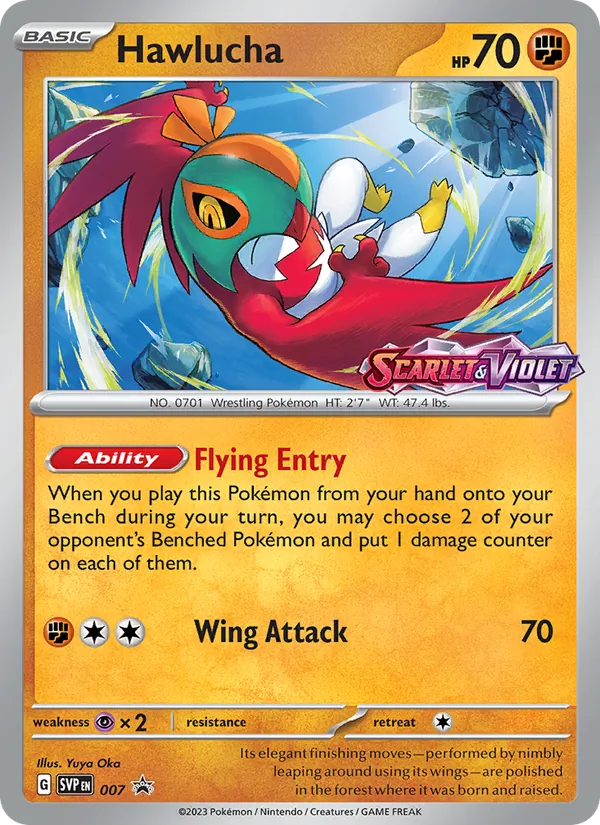 Hawlucha 007, prerelease base reference scan