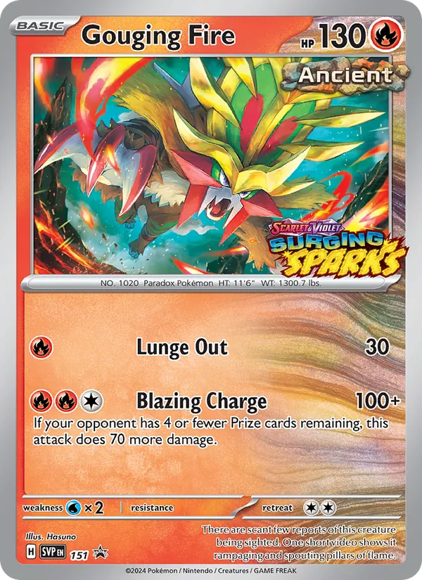 Gouging Fire 151, prerelease base reference scan