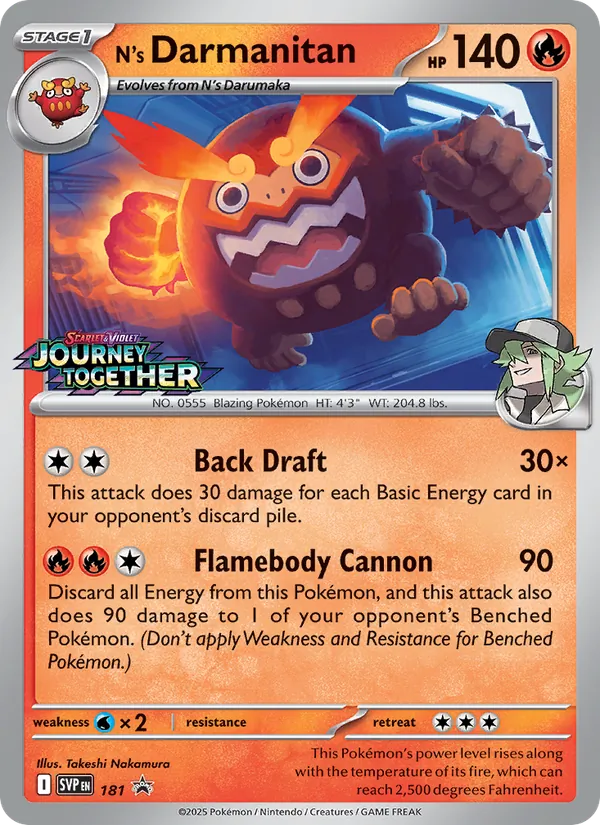 N's Darmanitan 181, prerelease base reference scan