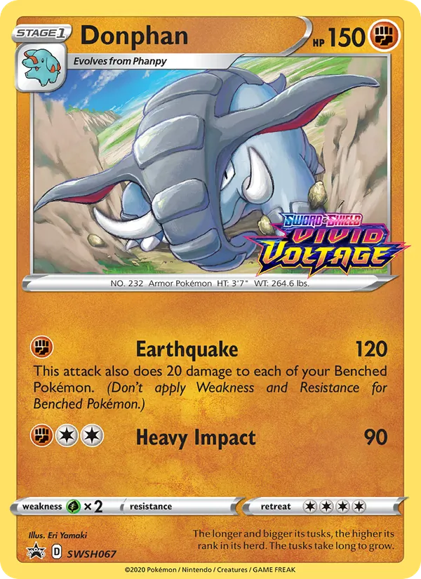 Donphan SWSH067, prerelease base reference scan