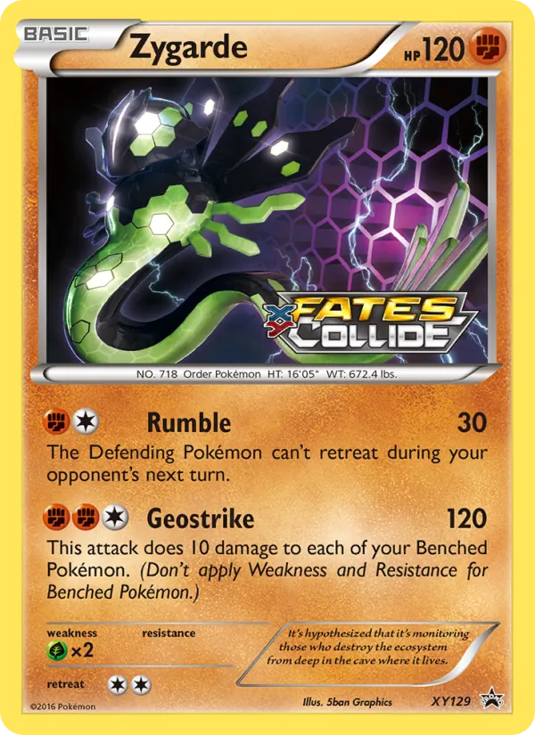 Zygarde XY129, base reference; stamps unverified
